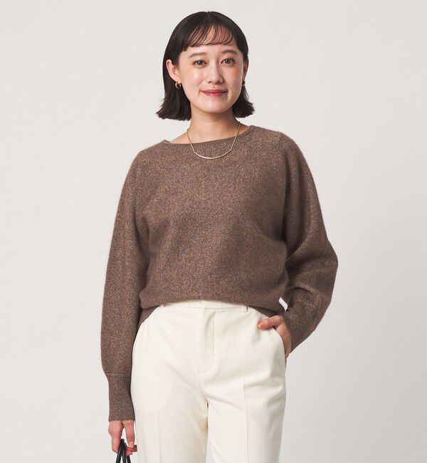 UNITED ARROWS green label relaxing「FOXブレンド ラメ フォルム ドルマン ニット」|ニット・セーター|