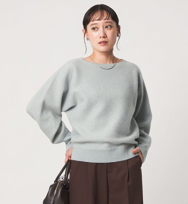 UNITED ARROWS green label relaxing「FOXブレンド ラメ フォルム ドルマン ニット」|ニット・セーター|