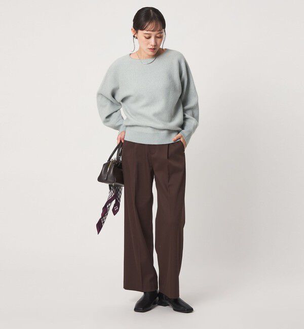 UNITED ARROWS green label relaxing「FOXブレンド ラメ フォルム ドルマン ニット」|ニット・セーター|