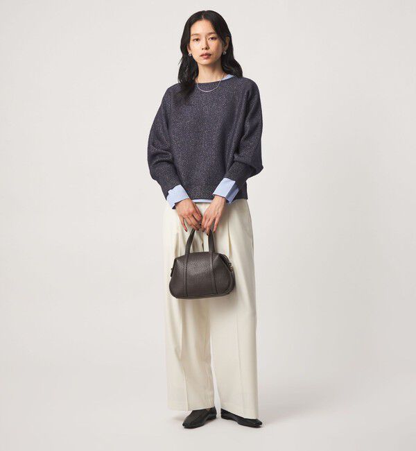 UNITED ARROWS green label relaxing「FOXブレンド ラメ フォルム ドルマン ニット」|ニット・セーター|