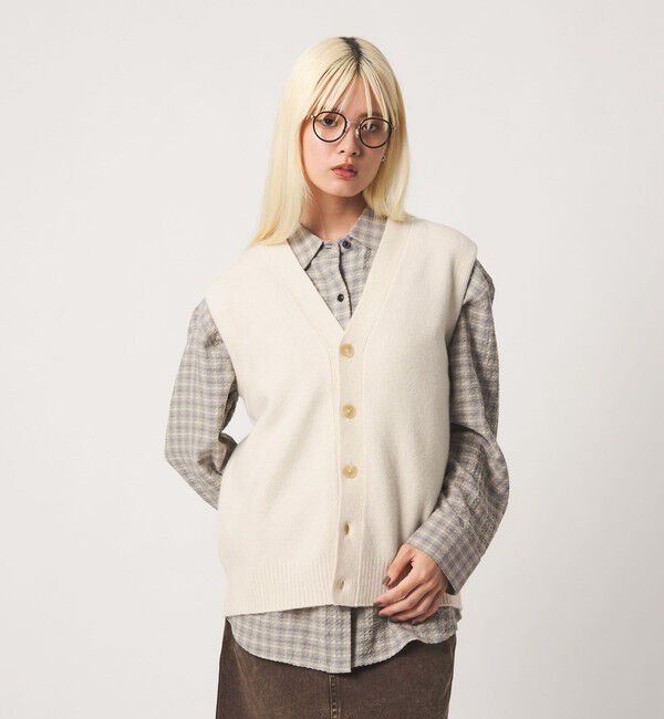 BEAUTY&YOUTH UNITED ARROWS「ウールカシミヤブレンド アクア ニットベスト」|ベスト・ジレ|OFF WHITE
