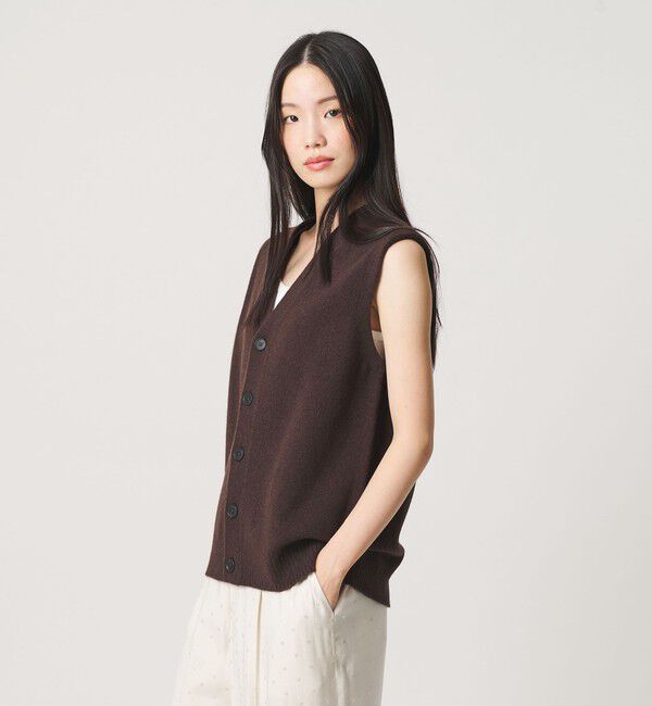 BEAUTY&YOUTH UNITED ARROWS「ウールカシミヤブレンド アクア ニットベスト」|ベスト・ジレ|DK.BROWN