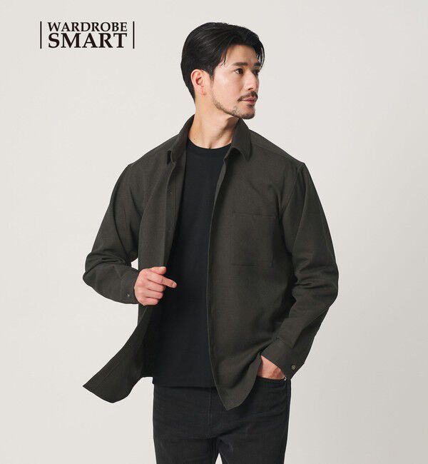 BEAUTY&YOUTH UNITED ARROWS「【WEB限定 WARDROBE SMART】ウールライク シャツ」|シャツ・ブラウス|OLIVE