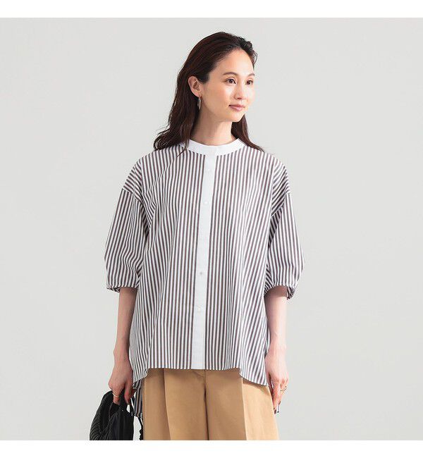 Demi-Luxe BEAMS 「フェミニン ハーフスリーブ ボリューム シャツ」|シャツ・ブラウス|