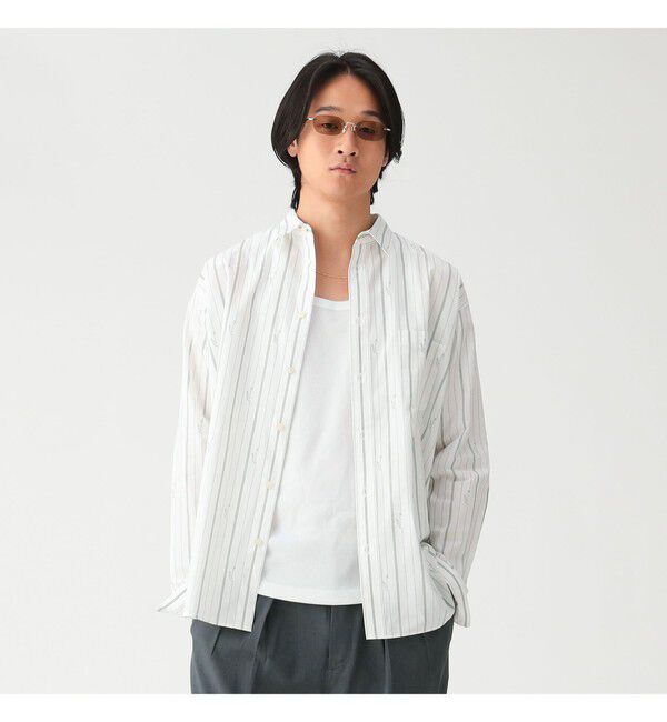 BEAMS「【別注】LACOSTE / ストライプシャツ」|シャツ・ブラウス|