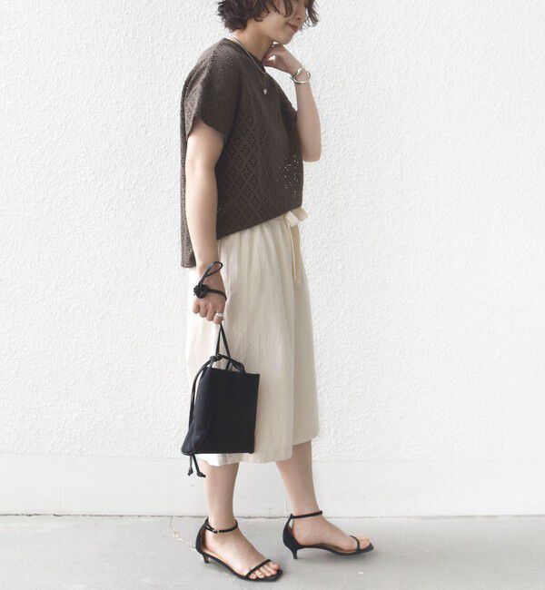 SHIPS for women「〈手洗い可能〉アイレット ショート スリーブ プルオーバー」|Tシャツ・カットソー|