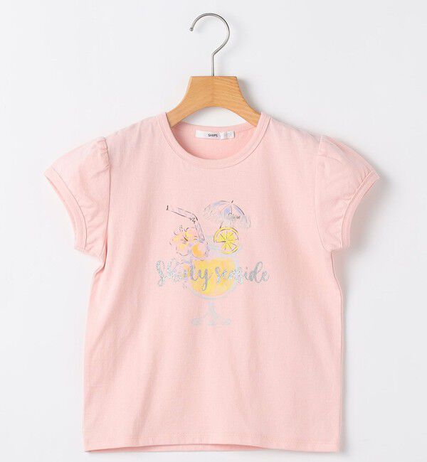 SHIPS KIDS「SHIPS KIDS:140～150cm / サマー モチーフ 半袖 Tシャツ」|Tシャツ・カットソー|ピンク