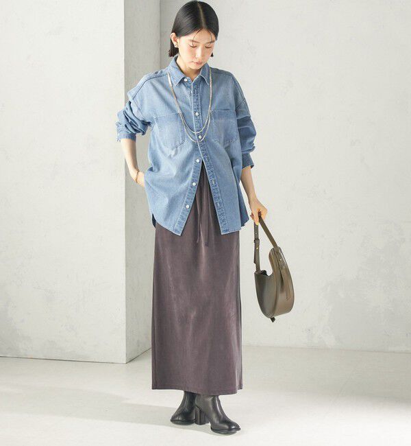 SHIPS for women「〈洗濯機可能〉7.8 oz デニム オーバー シャツ」|シャツ・ブラウス|