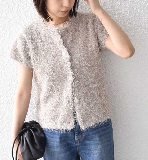 SHIPS Colors 「SHIPS Colors:〈手洗い可能〉フェザー クルーネック 2WAY ニット◇」|ニット・セーター|ベージュ