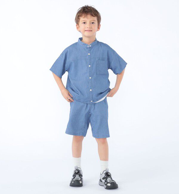 SHIPS KIDS「SHIPS KIDS:100～130cm /〈接触冷感〉ドライメッシュ デニム パンツ」|その他|