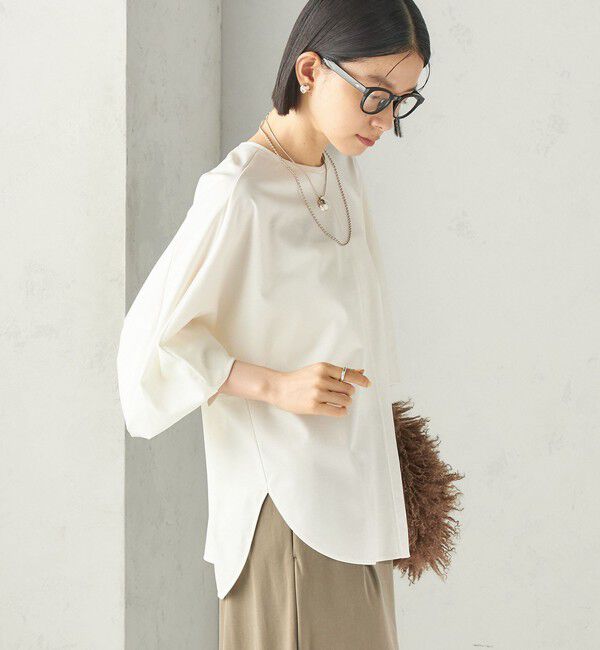 SHIPS for women「〈手洗い可能〉セルロース ポンチ ドルマン プルオーバー」|Tシャツ・カットソー|