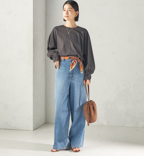 SHIPS for women「〈手洗い可能〉セルロース ポンチ ドルマン プルオーバー」|Tシャツ・カットソー|