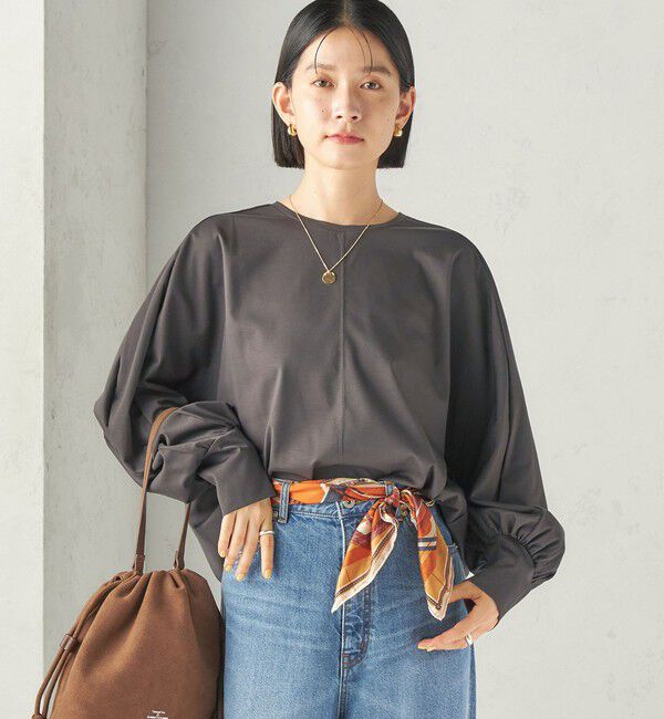 SHIPS for women「〈手洗い可能〉セルロース ポンチ ドルマン プルオーバー」|Tシャツ・カットソー|