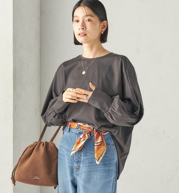 SHIPS for women「〈手洗い可能〉セルロース ポンチ ドルマン プルオーバー」|Tシャツ・カットソー|