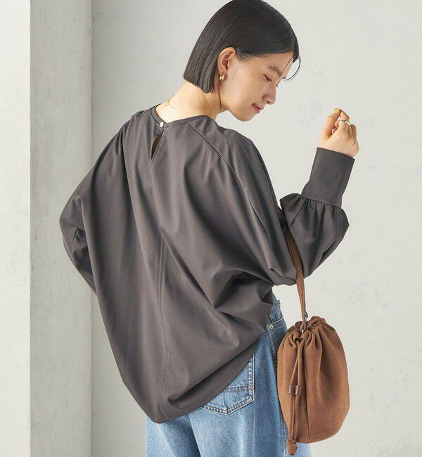 SHIPS for women「〈手洗い可能〉セルロース ポンチ ドルマン プルオーバー」|Tシャツ・カットソー|