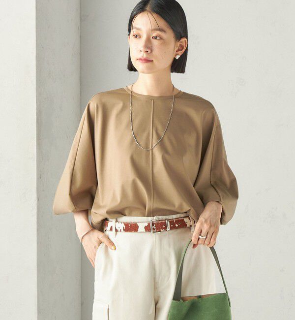 SHIPS for women「〈手洗い可能〉セルロース ポンチ ドルマン プルオーバー」|Tシャツ・カットソー|