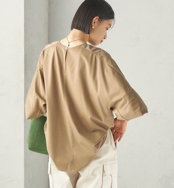 SHIPS for women「〈手洗い可能〉セルロース ポンチ ドルマン プルオーバー」|Tシャツ・カットソー|