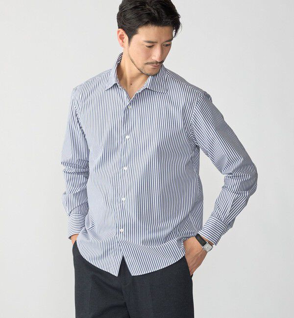 SHIPS「MADE IN JAPAN エステネージュ ワイドカラー シャツ」|シャツ・ブラウス|