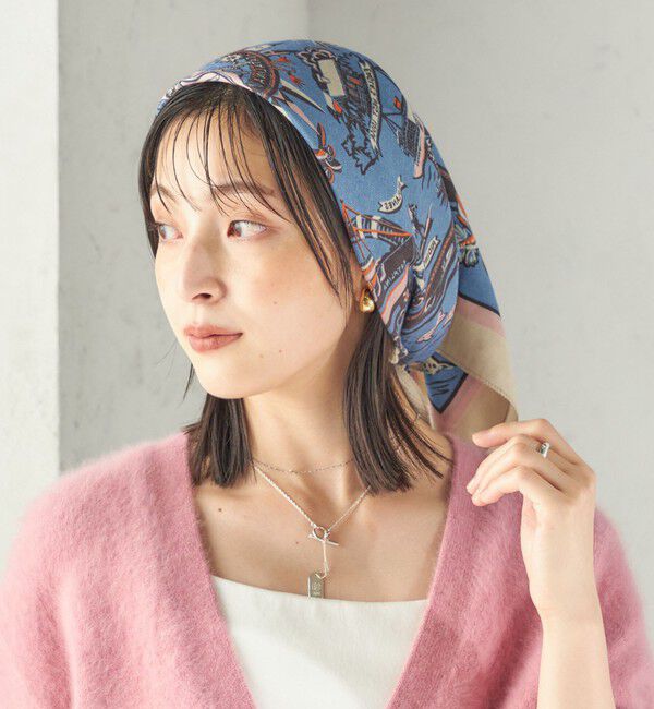 SHIPS for women「《予約》BINDU: シルク ウール ストール 64*64」|ストール|ライトブルー
