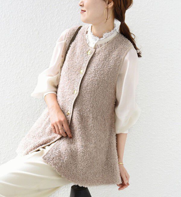 SHIPS for women「《予約》【SHIPS別注】TORRAZZO DONNA:〈手洗い可能〉ペプラム ニット ジレ」|ベスト・ジレ|