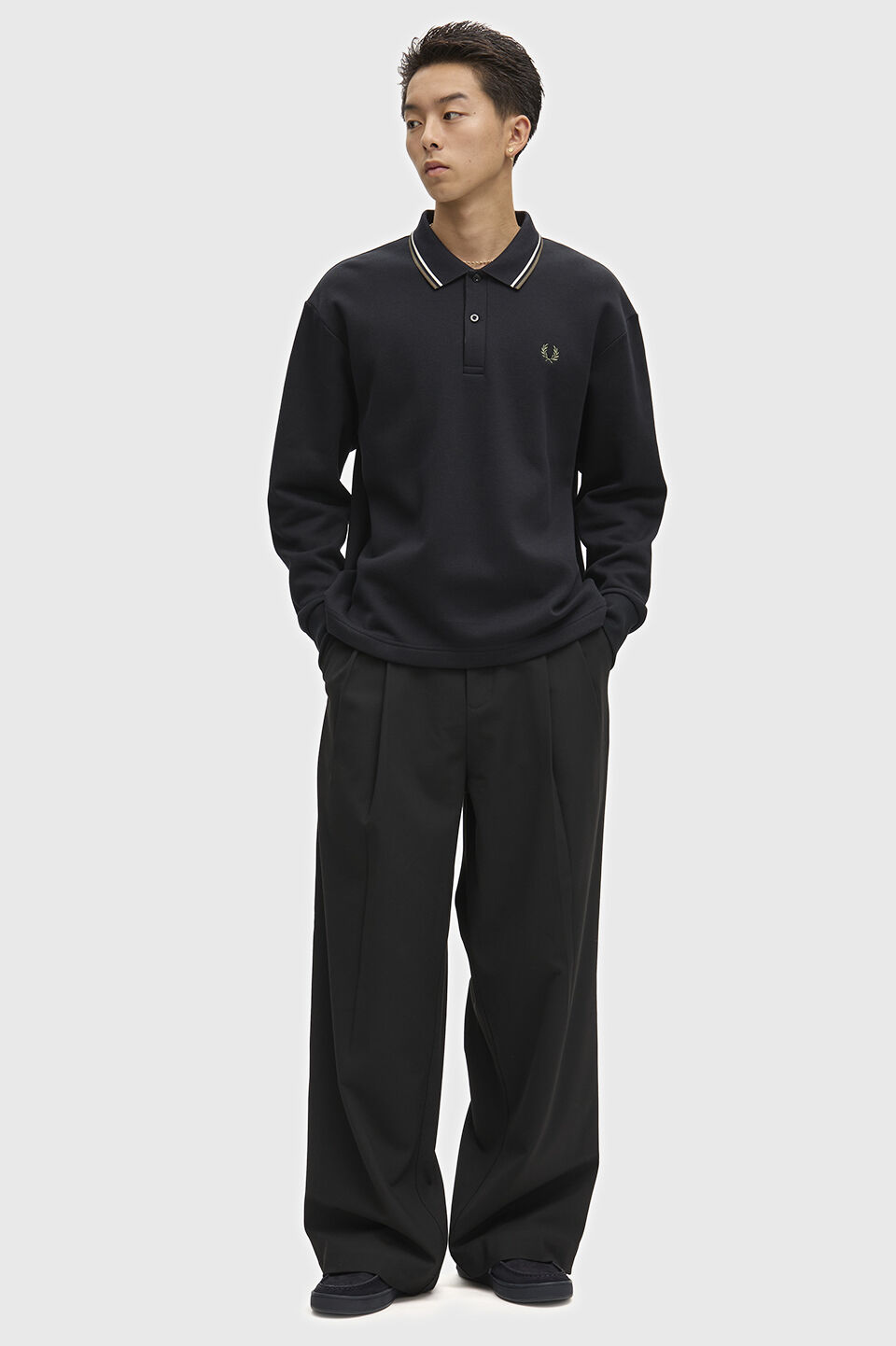 FRED PERRY 「FRED PERRY／Tipped Collared Sweatshirt／ティップカラースウェットポロシャツ」|ポロシャツ|