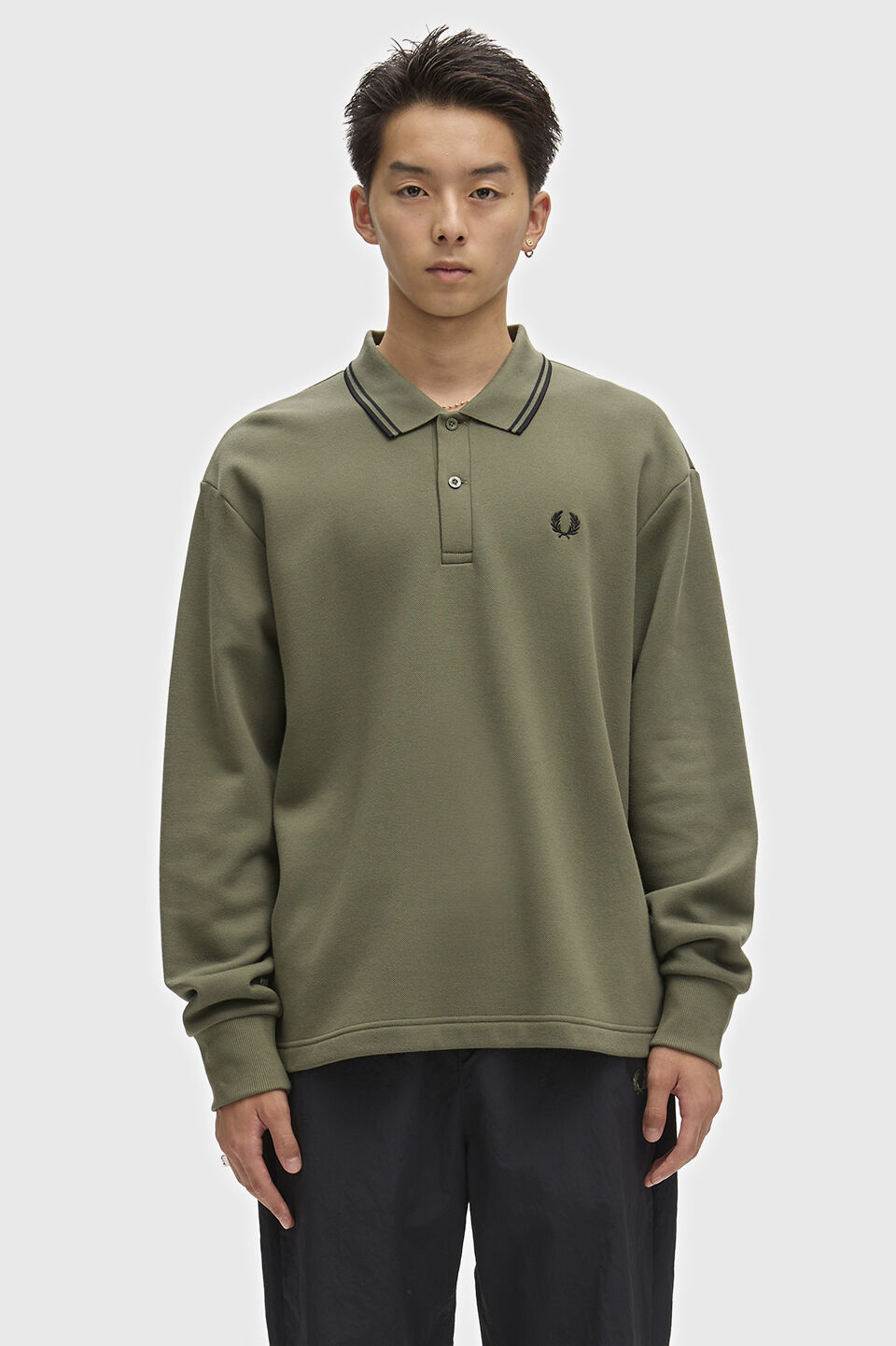 FRED PERRY 「FRED PERRY／Tipped Collared Sweatshirt／ティップカラースウェットポロシャツ」|ポロシャツ|