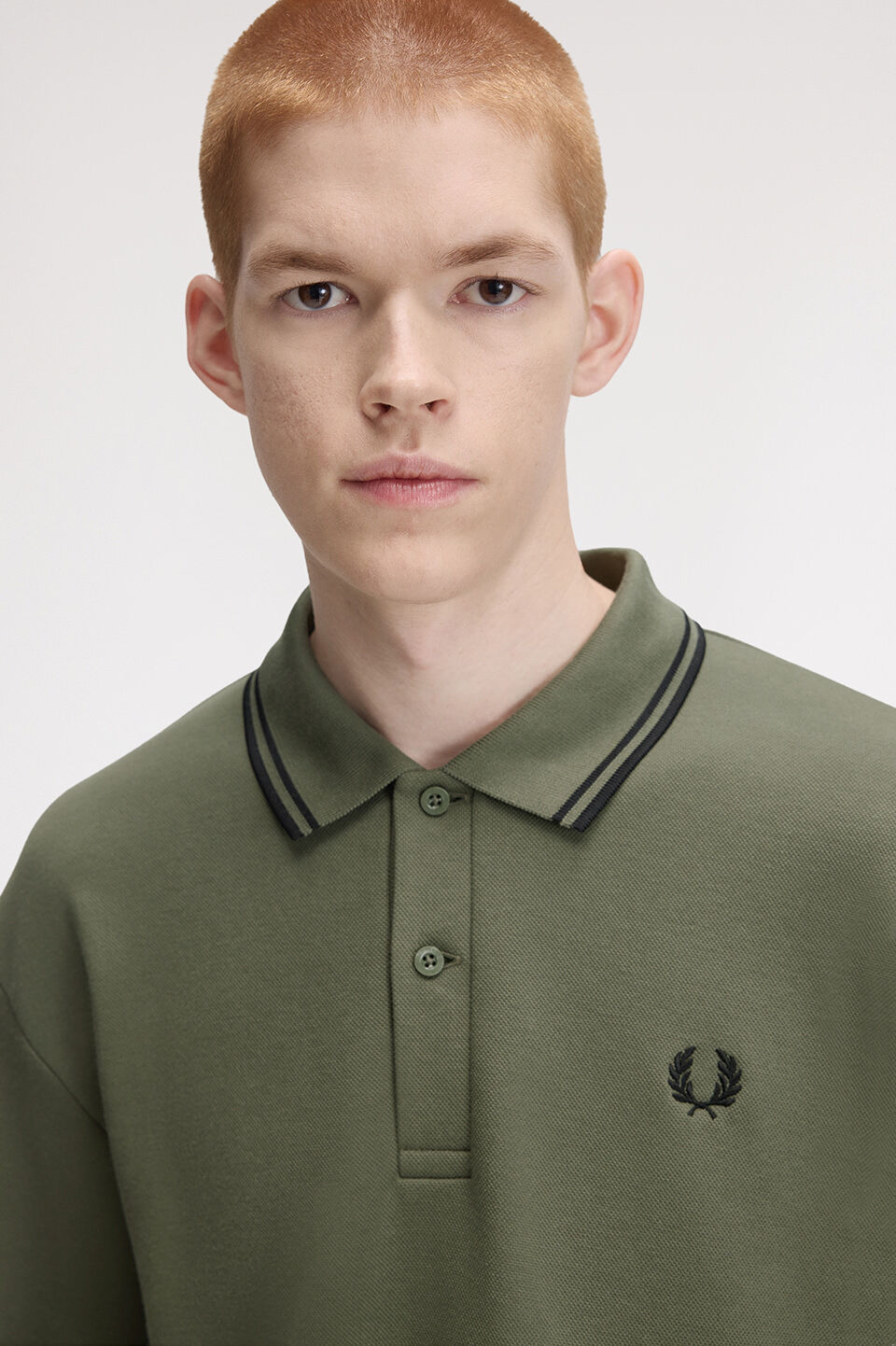 FRED PERRY 「FRED PERRY／Tipped Collared Sweatshirt／ティップカラースウェットポロシャツ」|ポロシャツ|
