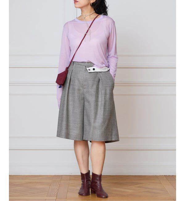 IENA LA BOUCLE「IENA LA BOUCLE ハウンドトゥースショートパンツ」|その他|