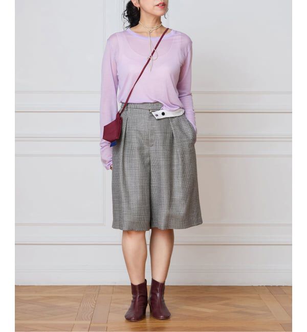 IENA LA BOUCLE「IENA LA BOUCLE ハウンドトゥースショートパンツ」|その他|