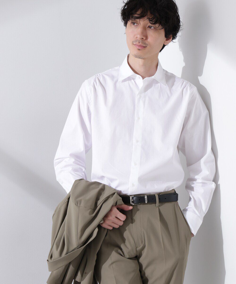 NANO universe「｢N shirt｣Anti Soaked(R) 汗染み防止セミワイドカラーシャツ長袖」|シャツ・ブラウス|