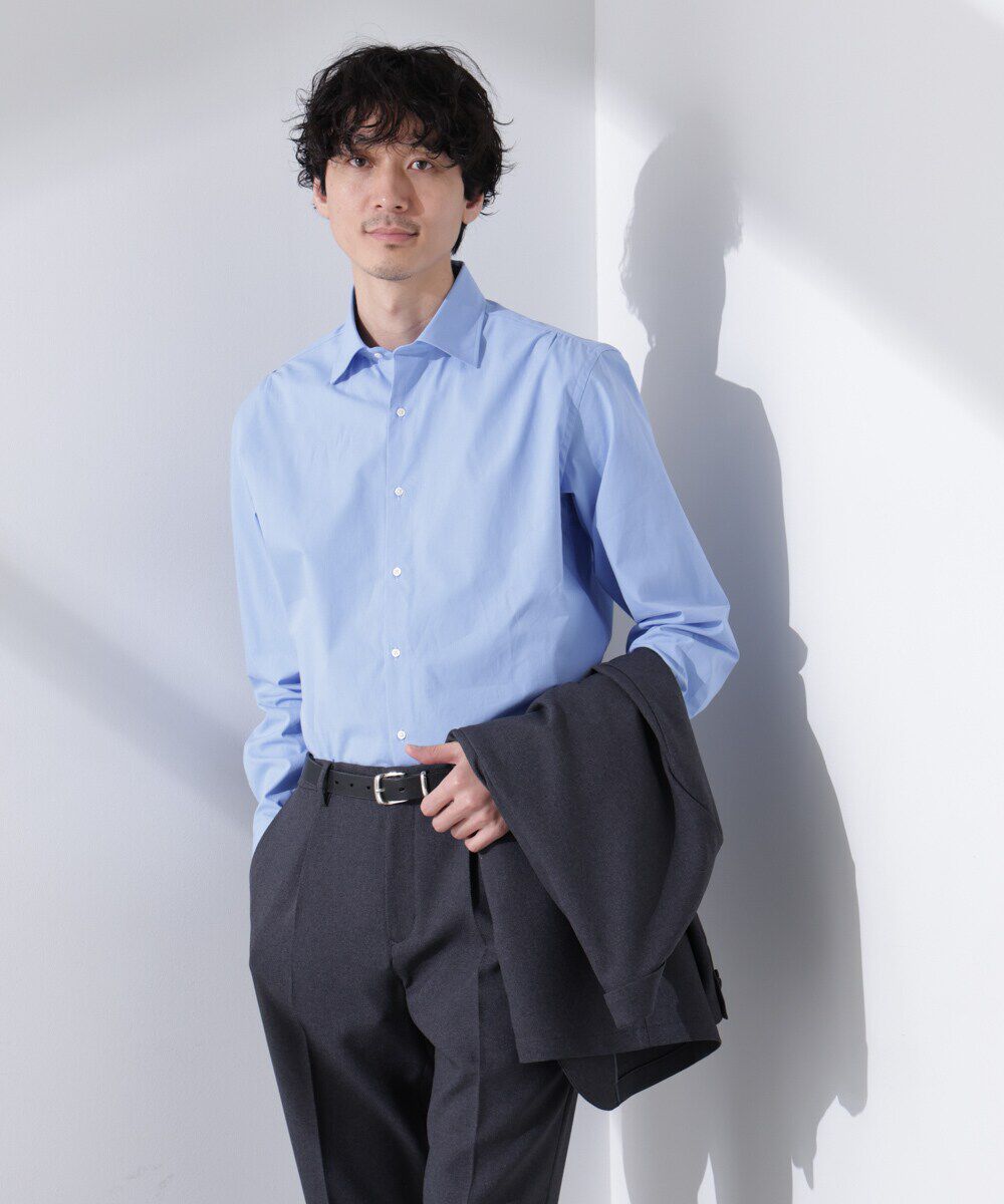 NANO universe「｢N shirt｣Anti Soaked(R) 汗染み防止セミワイドカラーシャツ長袖」|シャツ・ブラウス|