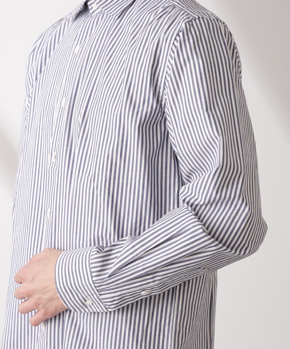 NANO universe「｢N shirt｣Anti Soaked(R) 汗染み防止セミワイドカラーシャツ長袖」|シャツ・ブラウス|
