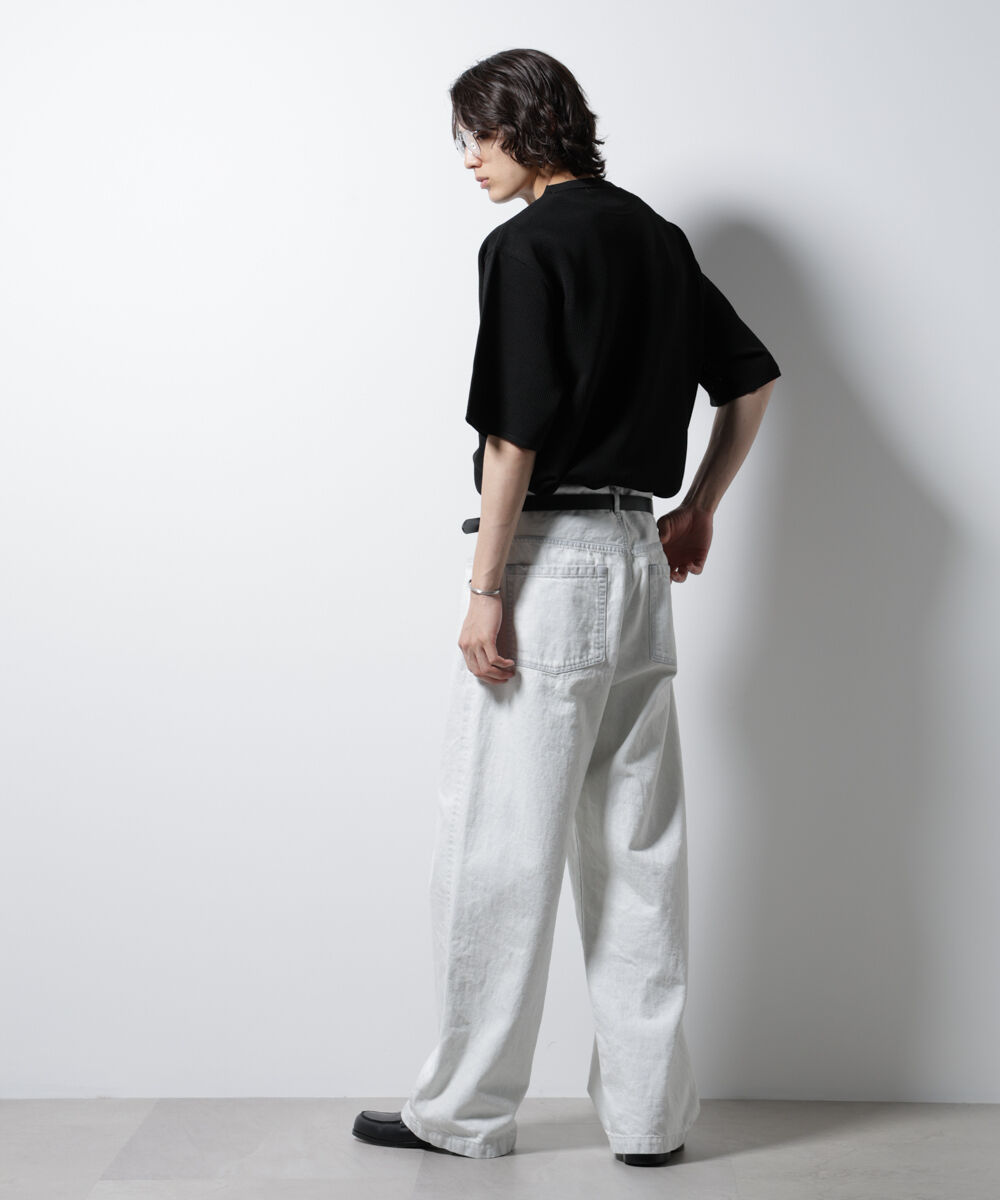 NANO universe「スポンディッシュ メッシュ クルーネックニットTEE」|ニット・セーター|
