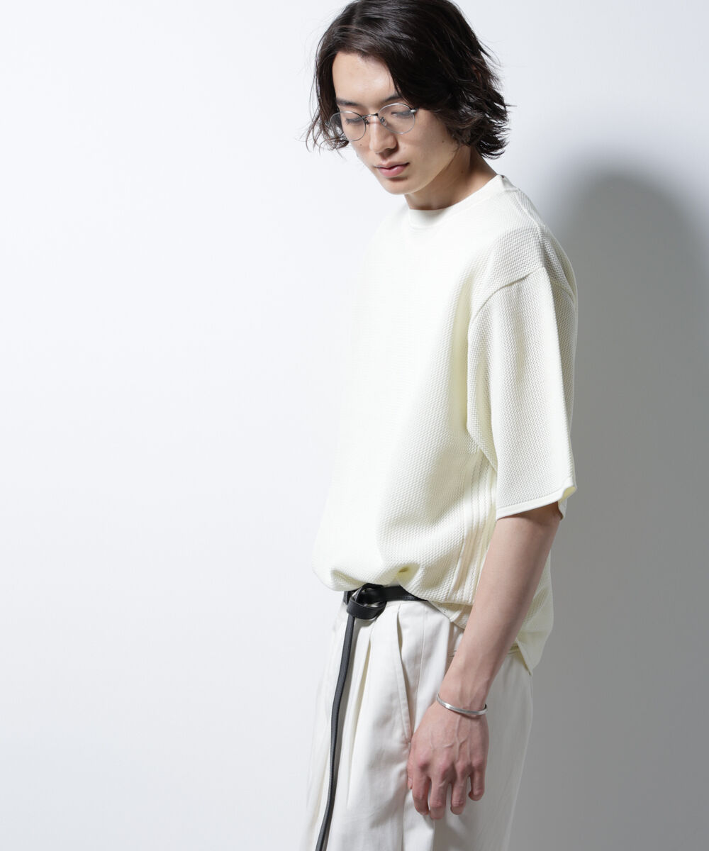 NANO universe「スポンディッシュ メッシュ クルーネックニットTEE」|ニット・セーター|