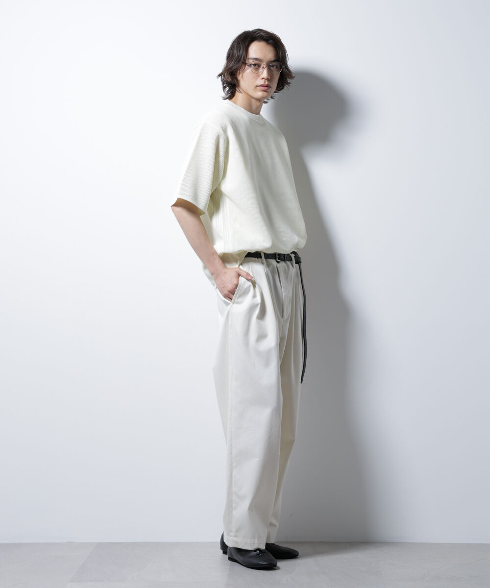 NANO universe「スポンディッシュ メッシュ クルーネックニットTEE」|ニット・セーター|