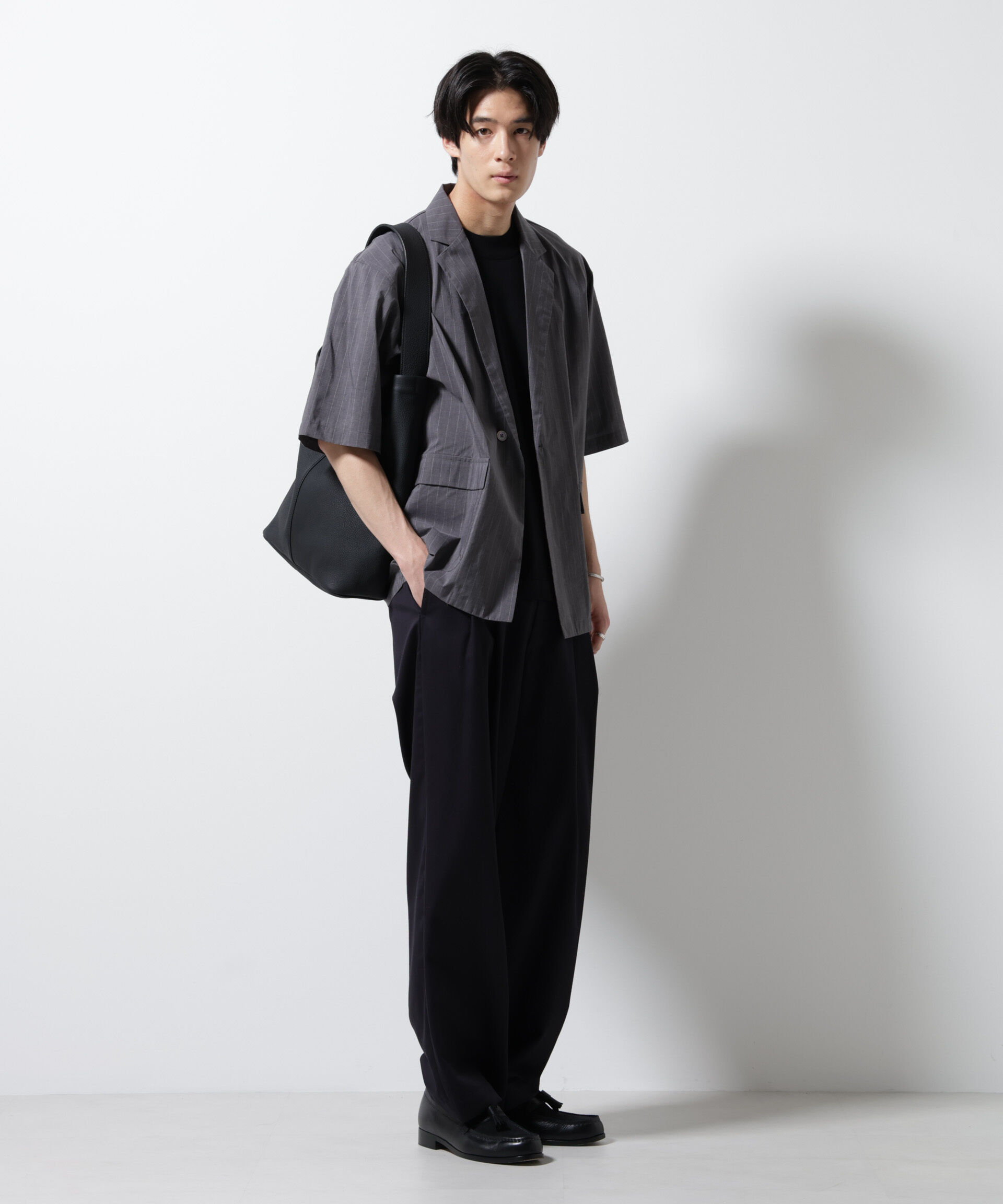 NANO universe「TEXBRID(R)シャツジャケット 半袖」|テーラードジャケット|