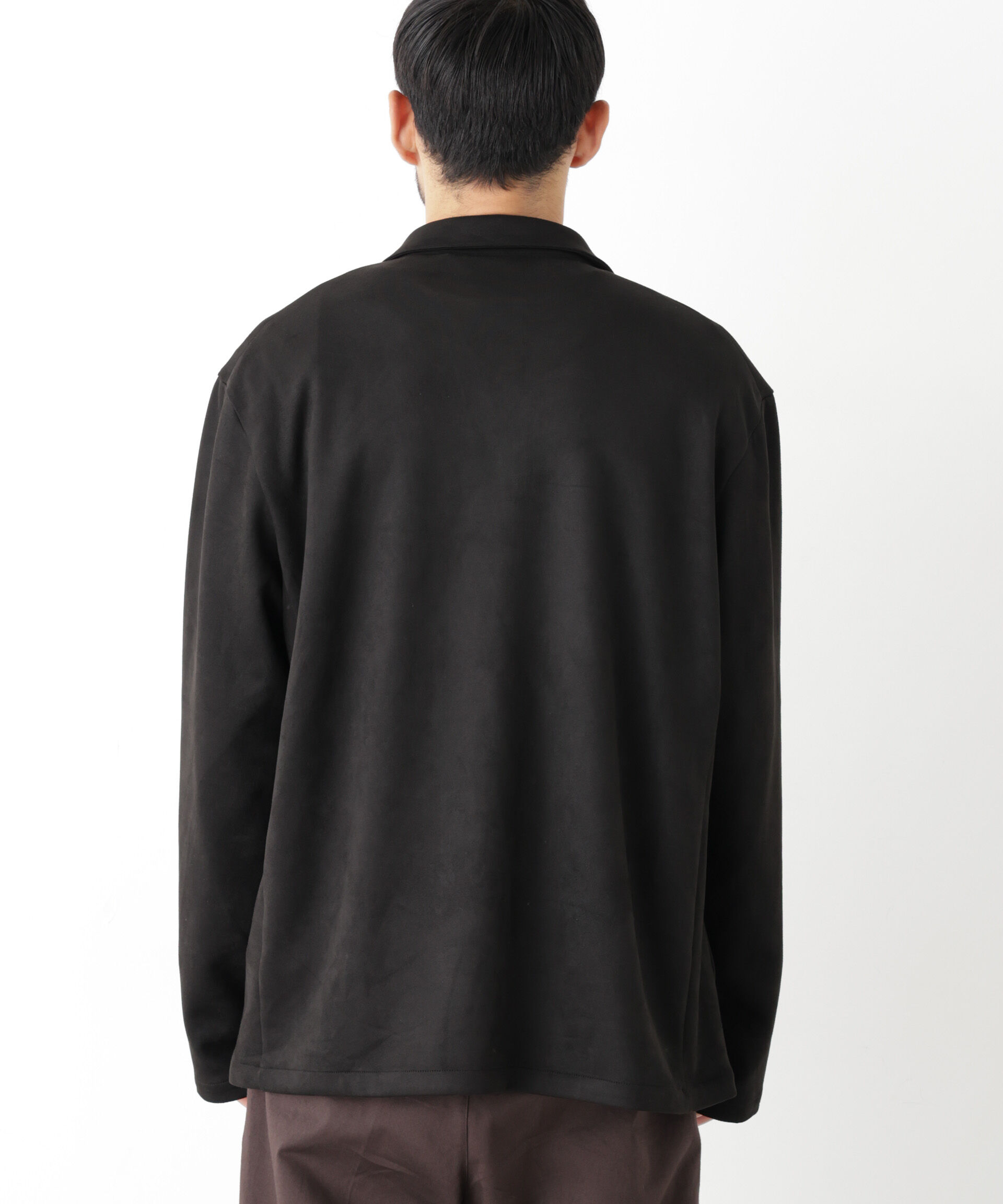 NANO universe「フェイクスエード着流しシャツ」|Tシャツ・カットソー|