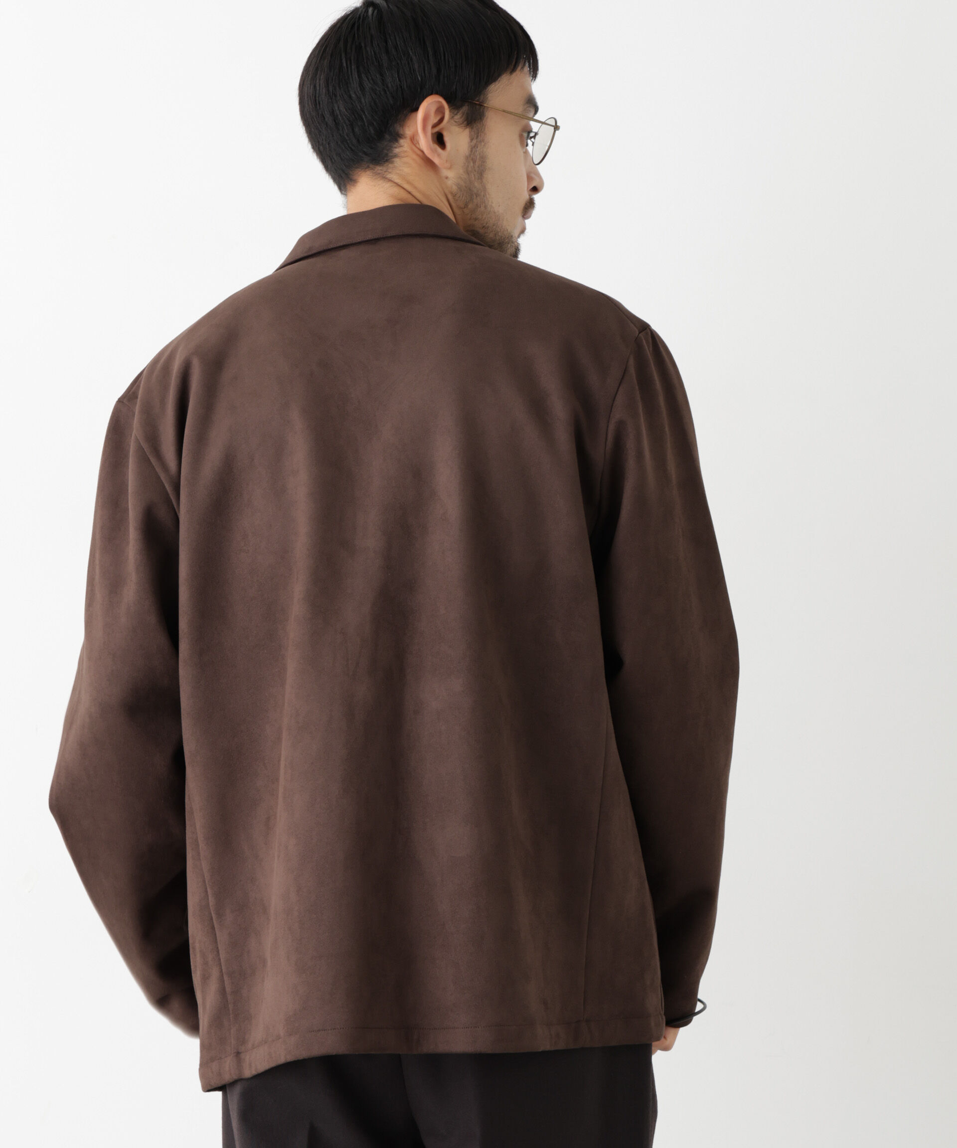 NANO universe「フェイクスエード着流しシャツ」|Tシャツ・カットソー|