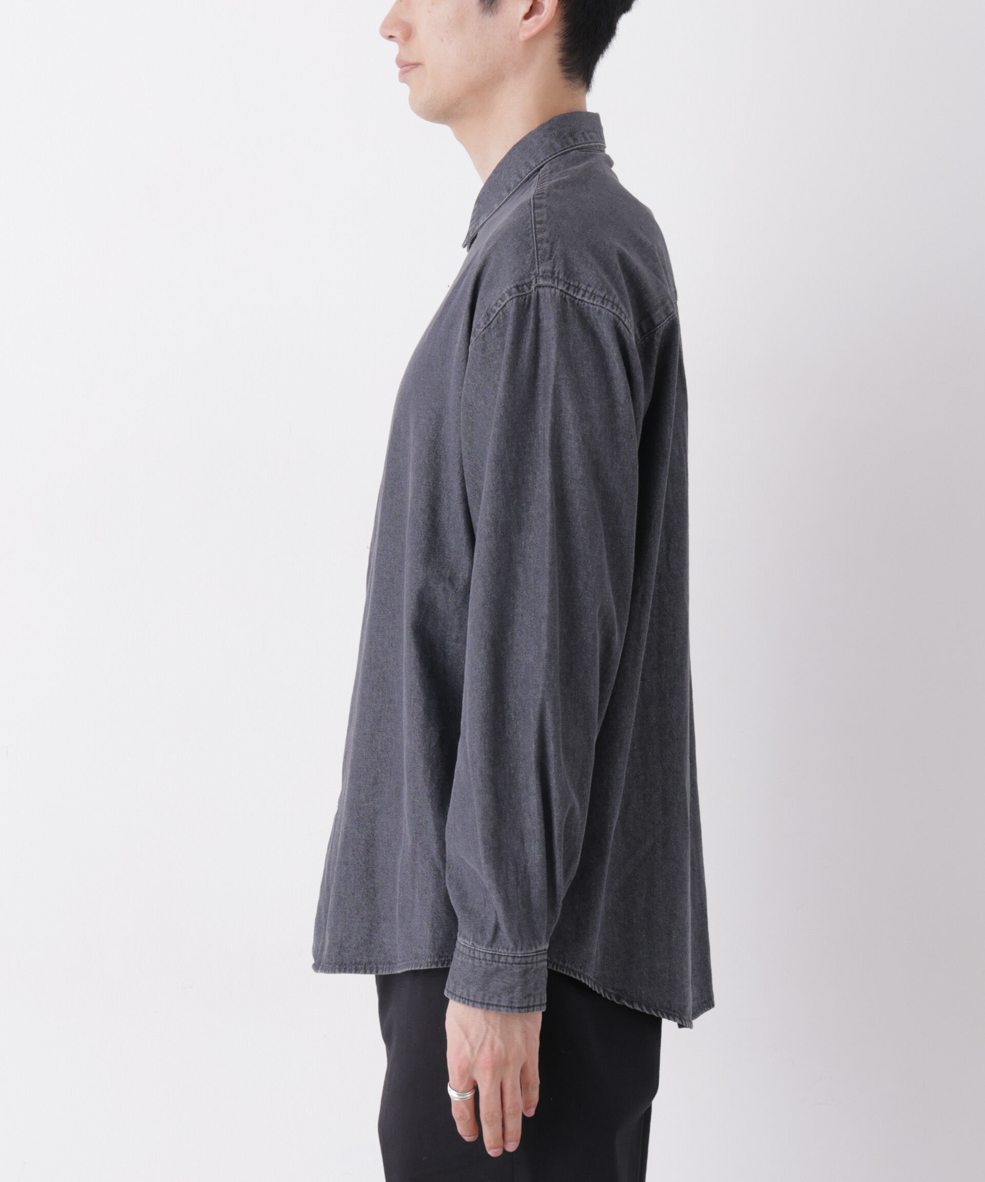 NANO universe「「OtoNANO」大人のワイドシャツ デニムシャツ 長袖」|シャツ・ブラウス|
