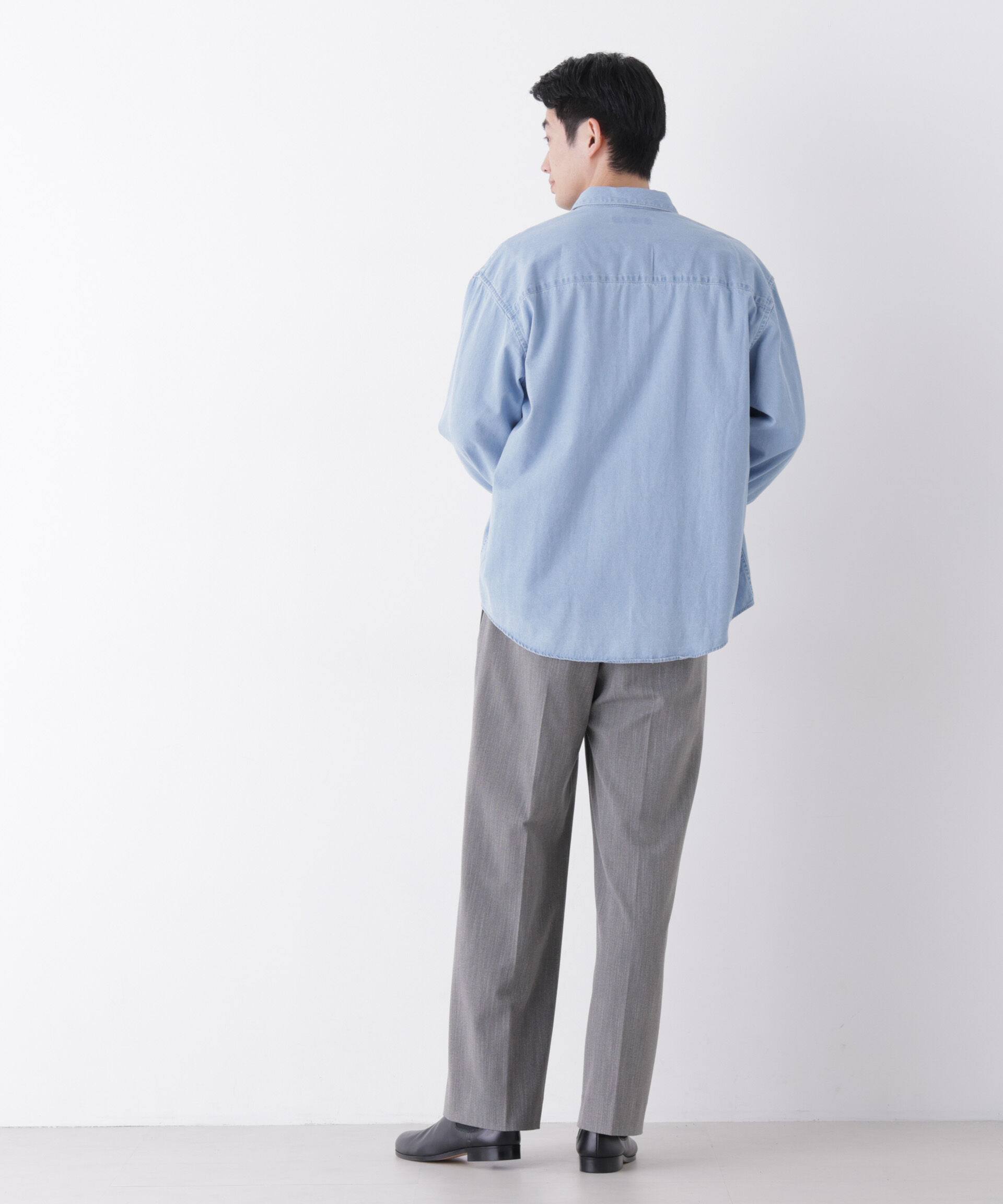 NANO universe「「OtoNANO」大人のワイドシャツ デニムシャツ 長袖」|シャツ・ブラウス|