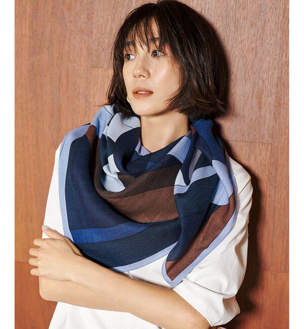 23区「【新色追加/見上愛さん着用】ウールカシミヤ ストール」|ストール|ﾈｲﾋﾞｰ(幾