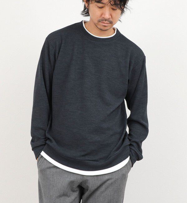 NOLLEY'S goodman「メランジＷフェイスダブルカラー LS Tee 26AW」|Tシャツ・カットソー|ネイビー