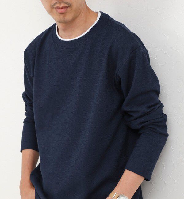 NOLLEY'S goodman「リンクスダブルカラー LS Tee 26AW」|Tシャツ・カットソー|ネイビー