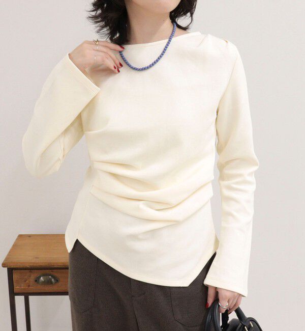 fredy emue「アシメデザインポンチブラウス」|Tシャツ・カットソー|アイボリー