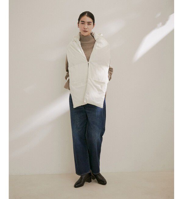 SALON adam et rope'「【雑誌掲載】[GREEN DOWN]フード付きダウンストール」|ストール|