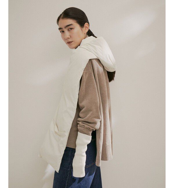 SALON adam et rope'「【雑誌掲載】[GREEN DOWN]フード付きダウンストール」|ストール|