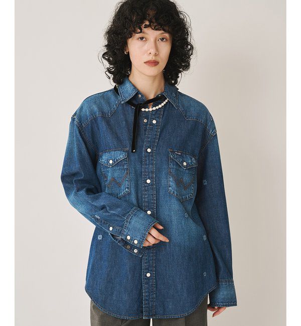  「【Wrangler】刺繍デニムシャツ」|シャツ・ブラウス|