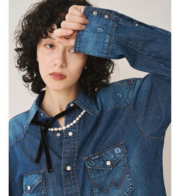  「【Wrangler】刺繍デニムシャツ」|シャツ・ブラウス|