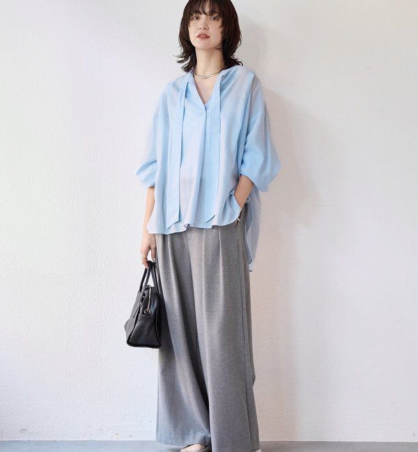  「【オンオフ使える】ナロータイブラウス」|シャツ・ブラウス|