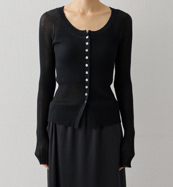  「リブボタンカーディガン」|ニット・セーター|